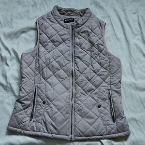 Fuinloth Quilted Vest in Light Gray, Size L
